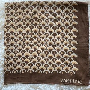Vintage 70’s Valentino brown cotton scarf
